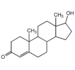 睾酮|Testosterone分子结构式